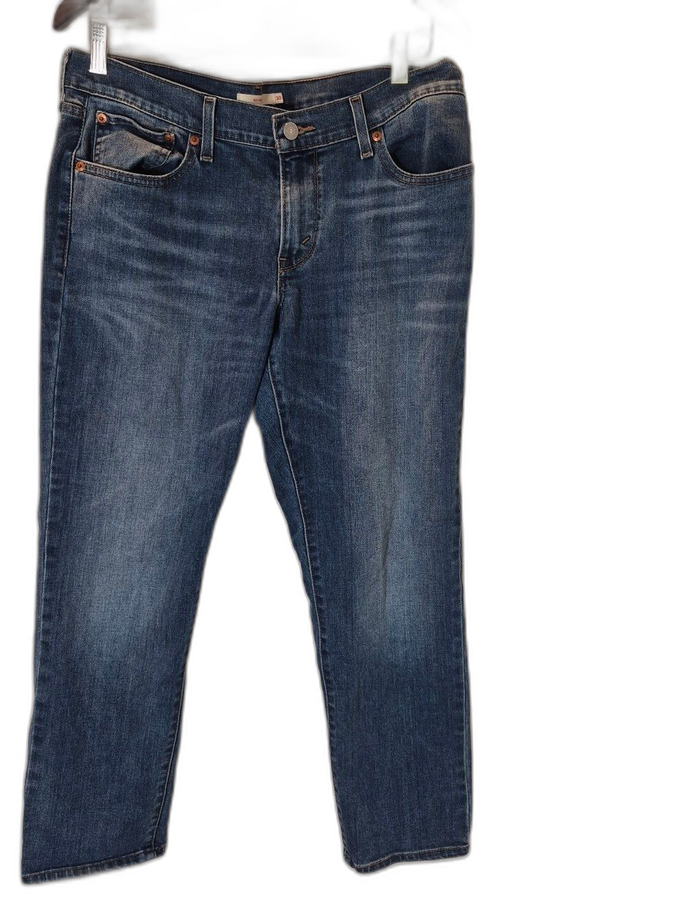 Levi's Women's Blue Boyfriend Jeans with Red Tab - 30